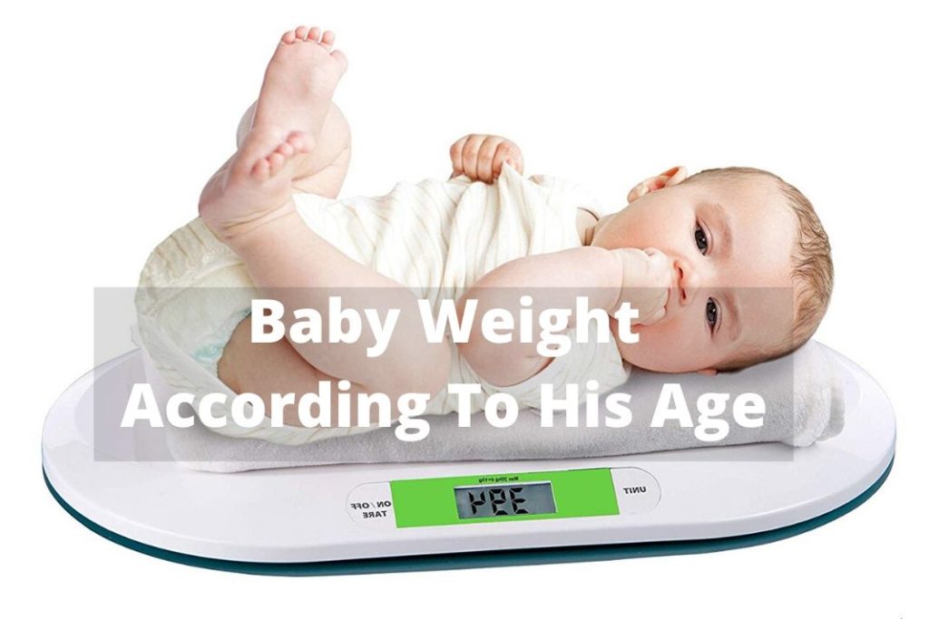 baby weight according to his age