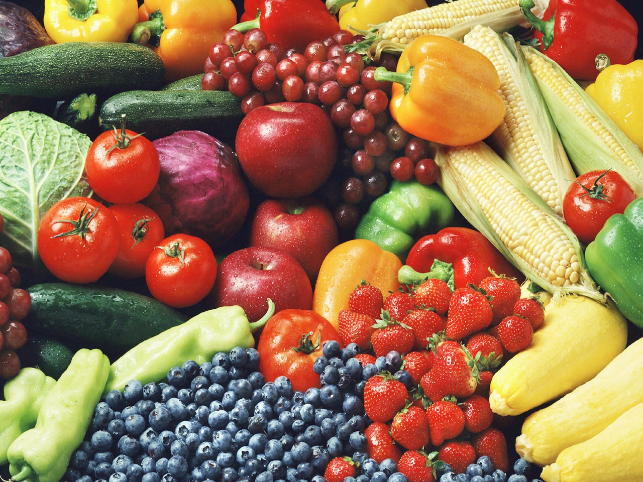 Fresh fruits and vegetables