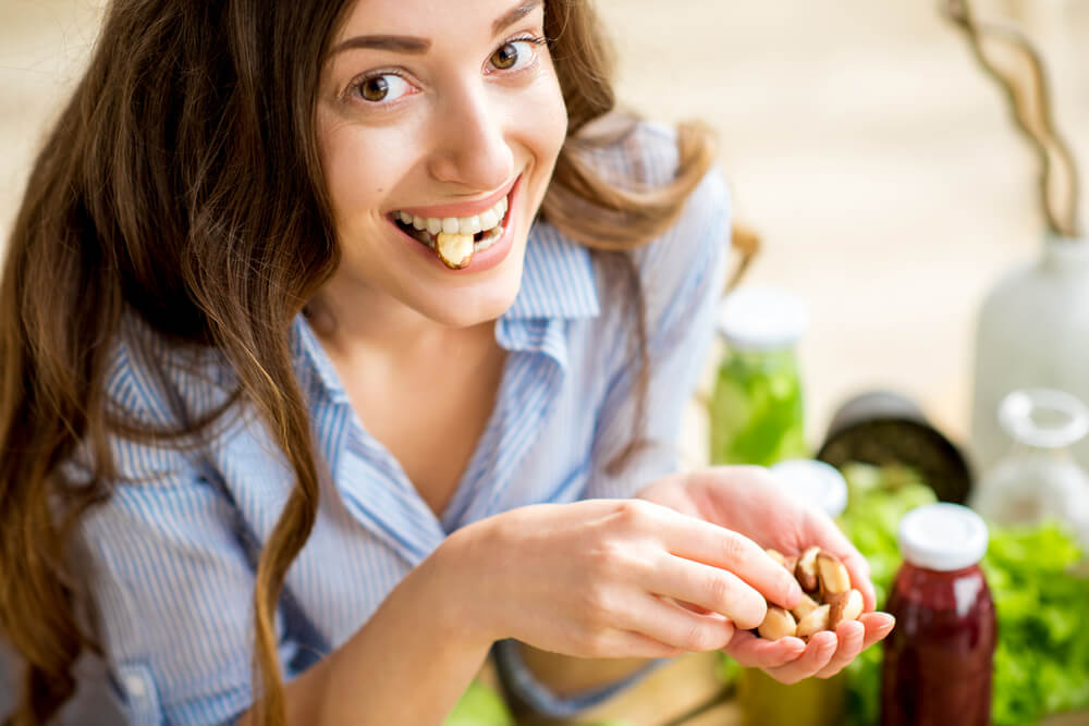 women eating Nuts